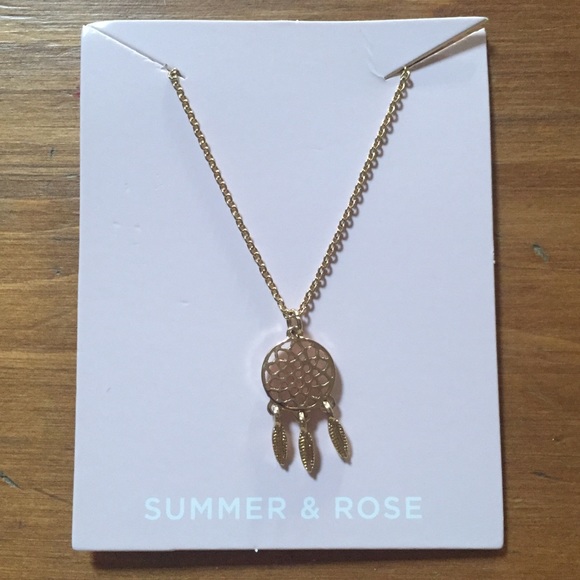 summer & rose Jewelry - Summer and Rose Gold Dream Catcher Necklace